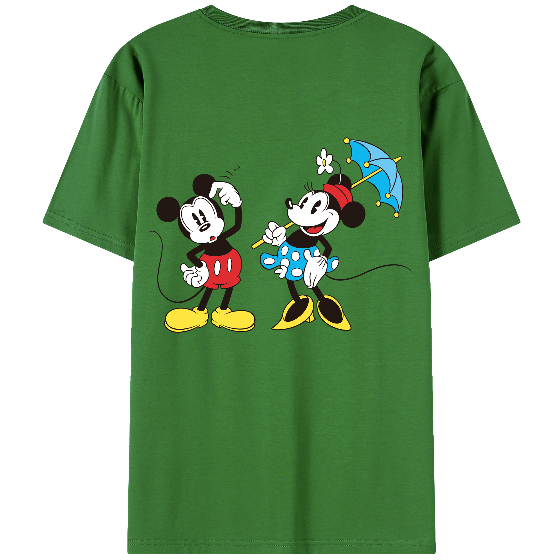 （画像用） ミッキーマウス Mickey Mouse レディース半袖Tシャツ(バックプリント)